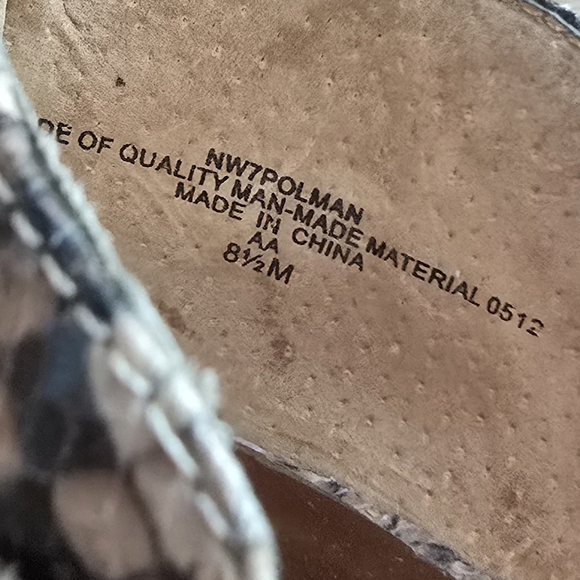 Nine West Snakeskin Pattern Heels Sexy Businees Office Cocktail Size 8.5 Baddie - Picture 4 of 10